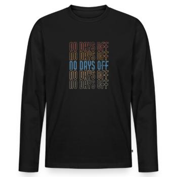 Bodybuilder - Männer Premium Bio Langarmshirt - Schwarz - Vorne - Nico (187cm)