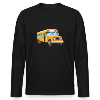 Chauffeur de bus Chauffeur de bus Bus Schuhlbus cadeau - T-shirt manches longues Premium bio Homme - noir - Devant - Nico (187cm)