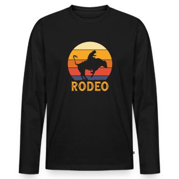 Cowboy Cowboy Boots Western Gift - Men's Premium Organic Long Sleeve Shirt - black - Front - Nico (187cm)
