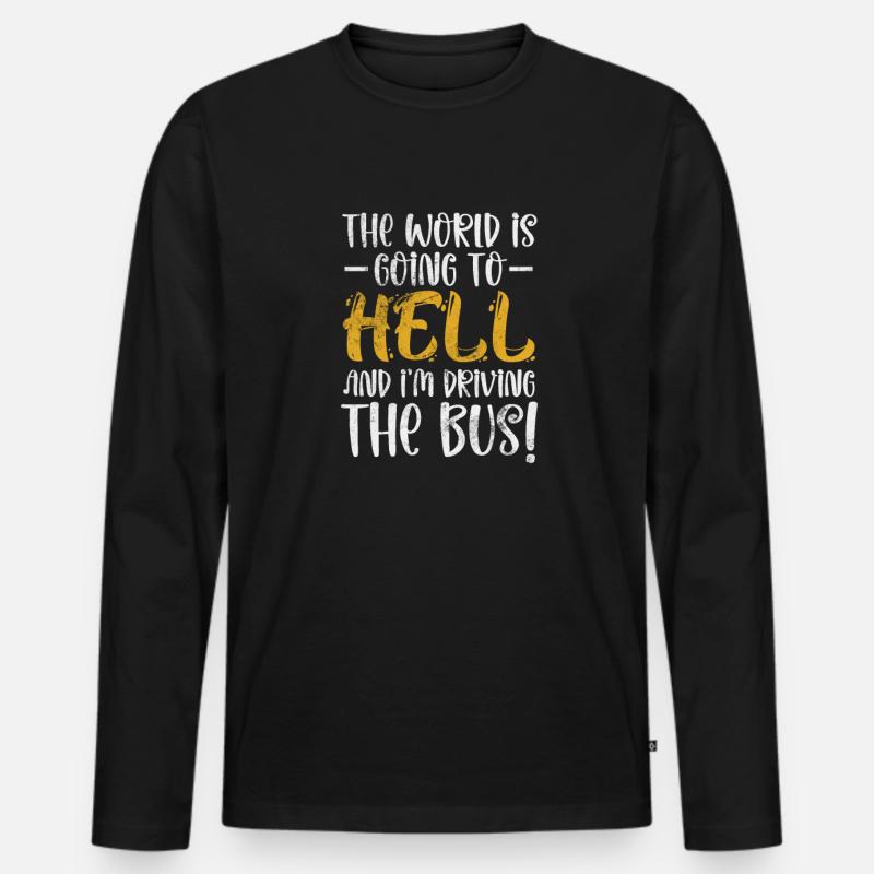 Busfahrer - Männer Premium Bio Langarmshirt - Schwarz