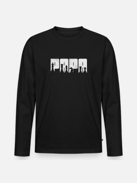 Chess - Men's Premium Organic Long Sleeve Shirt - black