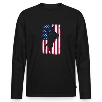 Cowboy Cowboy Boots Western Gift - Men's Premium Organic Long Sleeve Shirt - black - Front - Nico (187cm)
