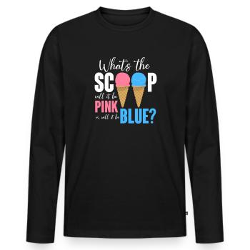 Eiscreme Eis Eiskrem Ice Cream Sommer Geschenk - Männer Premium Bio Langarmshirt - Schwarz - Vorne - Nico (187cm)