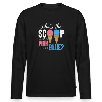 Eiscreme - Männer Premium Bio Langarmshirt - Schwarz - Vorne - Nico (187cm)
