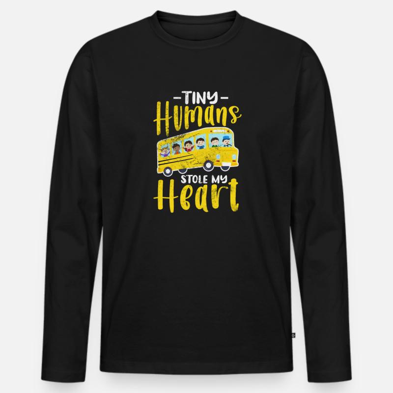 Busfahrer - Männer Premium Bio Langarmshirt - Schwarz