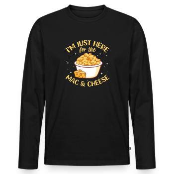 Gâteau au fromage Cheesecake Cadeau alimentaire - T-shirt manches longues Premium bio Homme - noir - Devant - Nico (187cm)