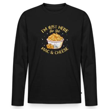Fromage - T-shirt manches longues Premium bio Homme - noir - Devant - Nico (187cm)