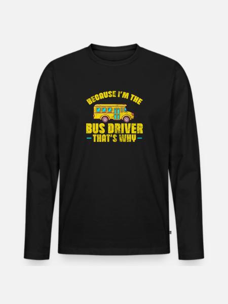 Busman - Men's Premium Organic Long Sleeve Shirt - black