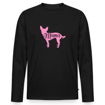 Chihuahua Hund Hundeschule Hundehalter Geschenk - Männer Premium Bio Langarmshirt - Schwarz - Vorne - Nico (187cm)
