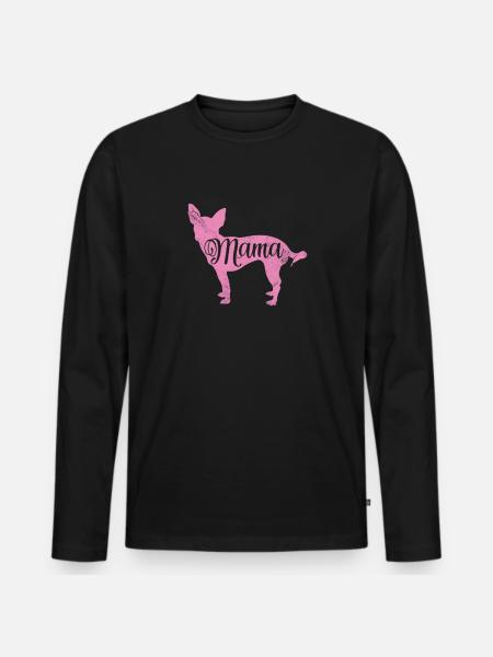 Chihuahua - Men's Premium Organic Long Sleeve Shirt - black