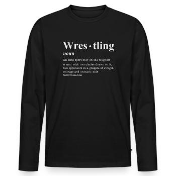 Wrestling - Männer Premium Bio Langarmshirt - Schwarz - Vorne - Nico (187cm)