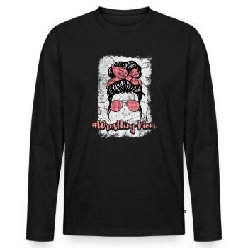 Wrestling - Männer Premium Bio Langarmshirt - Schwarz - Vorne - Nico (187cm)