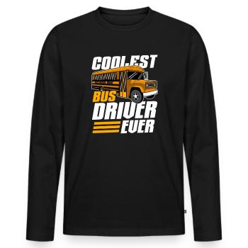 Bus Driver Bus Driver Bus Schuhlbus Gift - Men's Premium Organic Long Sleeve Shirt - black - Front - Nico (187cm)