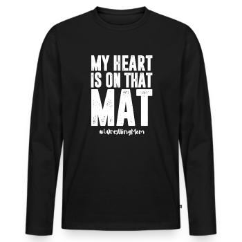 Lutteur lutteur Fight Wrestling Ringer cadeau - T-shirt manches longues Premium bio Homme - noir - Devant - Nico (187cm)