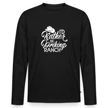 Cowboy Cowboy Boots Western Gift - Men's Premium Organic Long Sleeve Shirt - black - Front - Nico (187cm)
