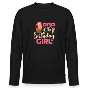 Eiscreme Eis Eiskrem Ice Cream Sommer Geschenk - Männer Premium Bio Langarmshirt - Schwarz - Vorne - Nico (187cm)