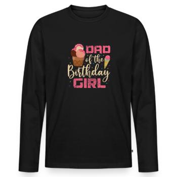 Eiscreme - Männer Premium Bio Langarmshirt - Schwarz - Vorne - Nico (187cm)