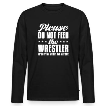 Lutteur lutteur Fight Wrestling Ringer cadeau - T-shirt manches longues Premium bio Homme - noir - Devant - Nico (187cm)