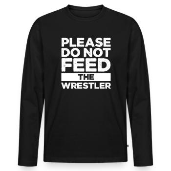 Lutteur lutteur Fight Wrestling Ringer cadeau - T-shirt manches longues Premium bio Homme - noir - Devant - Nico (187cm)