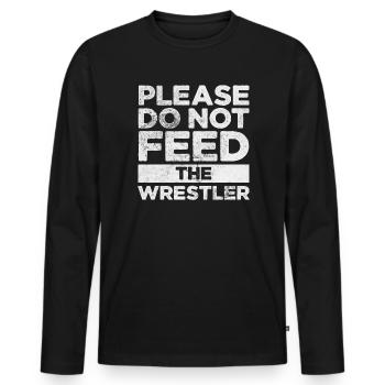 Wrestling - Männer Premium Bio Langarmshirt - Schwarz - Vorne - Nico (187cm)
