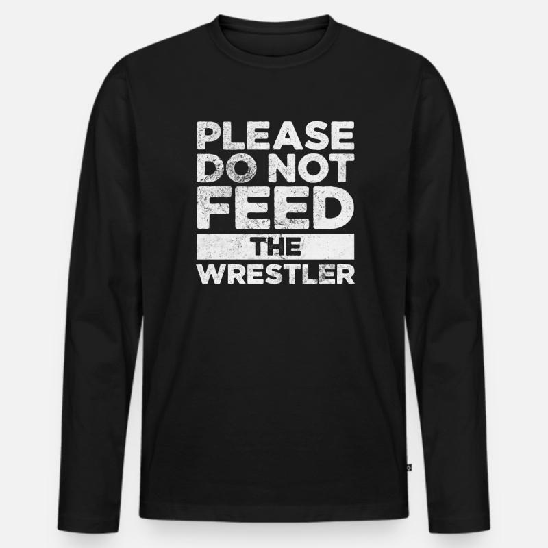 Wrestling - Männer Premium Bio Langarmshirt - Schwarz
