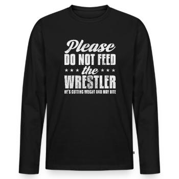 Wrestling - Männer Premium Bio Langarmshirt - Schwarz - Vorne - Nico (187cm)