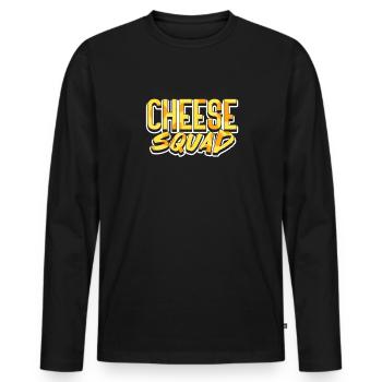 Gâteau au fromage Cheesecake Cadeau alimentaire - T-shirt manches longues Premium bio Homme - noir - Devant - Nico (187cm)