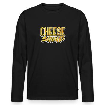 Fromage - T-shirt manches longues Premium bio Homme - noir - Devant - Nico (187cm)