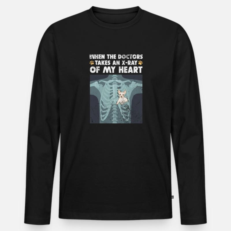 Chihuahua - Männer Premium Bio Langarmshirt - Schwarz