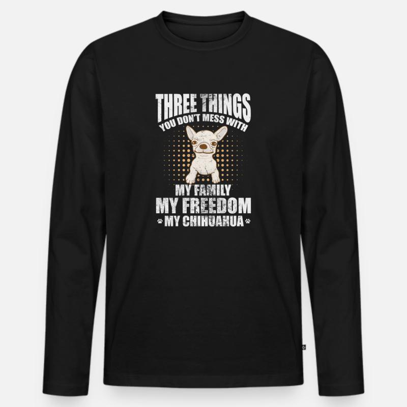 Chihuahua - Männer Premium Bio Langarmshirt - Schwarz