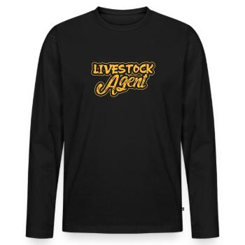 Cowboy Cowboy Boots Western Gift - Men's Premium Organic Long Sleeve Shirt - black - Front - Nico (187cm)