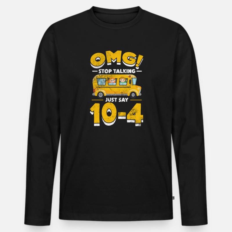 Busfahrer - Männer Premium Bio Langarmshirt - Schwarz