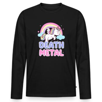 Cadeau de Festival de musique Death Metal - T-shirt manches longues Premium bio Homme - noir - Devant - Nico (187cm)