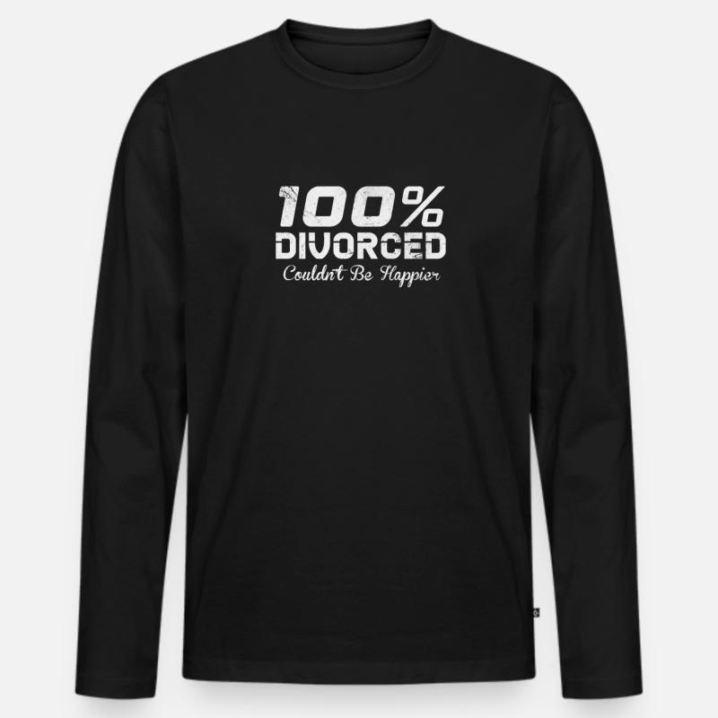 Scheidung - Männer Premium Bio Langarmshirt - Schwarz