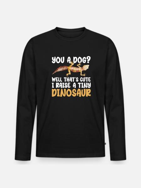 Gecko Salamander Lizard Reptile Gift - Men's Premium Organic Long Sleeve Shirt - black