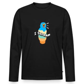 Eiscreme Eis Eiskrem Ice Cream Sommer Geschenk - Männer Premium Bio Langarmshirt - Schwarz - Vorne - Nico (187cm)