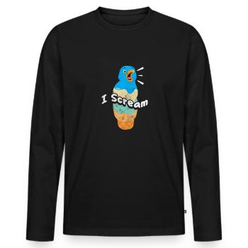 Eiscreme - Männer Premium Bio Langarmshirt - Schwarz - Vorne - Nico (187cm)
