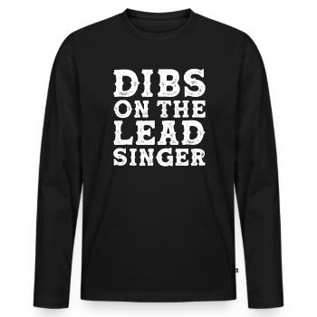 Chanteur chanteur chanteur musicien cadeau - T-shirt manches longues Premium bio Homme - noir - Devant - Nico (187cm)