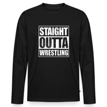 Lutteur lutteur Fight Wrestling Ringer cadeau - T-shirt manches longues Premium bio Homme - noir - Devant - Nico (187cm)