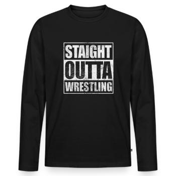 Wrestling - Männer Premium Bio Langarmshirt - Schwarz - Vorne - Nico (187cm)