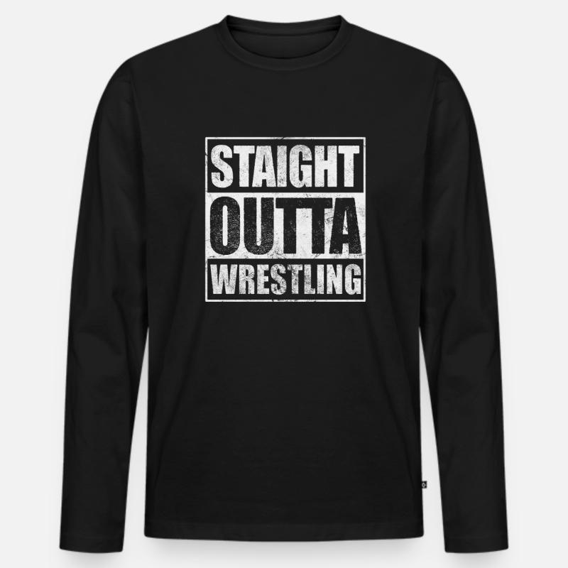 Wrestling - Männer Premium Bio Langarmshirt - Schwarz