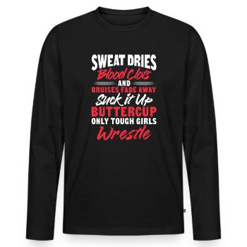 Lutteur lutteur Fight Wrestling Ringer cadeau - T-shirt manches longues Premium bio Homme - noir - Devant - Nico (187cm)