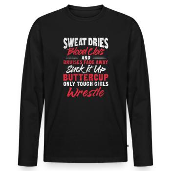 Wrestling - Männer Premium Bio Langarmshirt - Schwarz - Vorne - Nico (187cm)