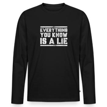 Conspiration - T-shirt manches longues Premium bio Homme - noir - Devant - Nico (187cm)