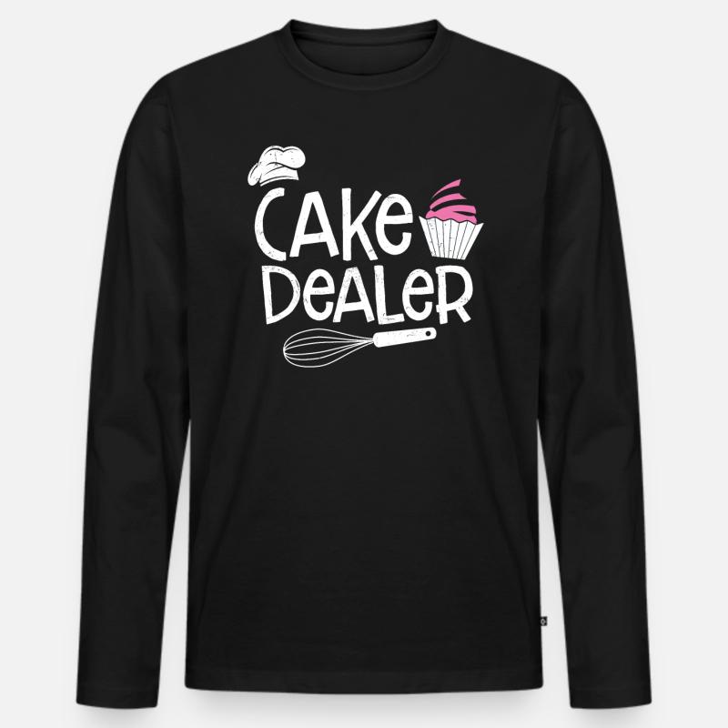 Cupcake - Männer Premium Bio Langarmshirt - Schwarz