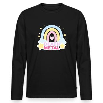 Cadeau de Festival de musique Death Metal - T-shirt manches longues Premium bio Homme - noir - Devant - Nico (187cm)