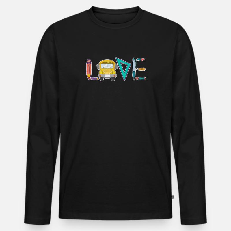 Busfahrer - Männer Premium Bio Langarmshirt - Schwarz