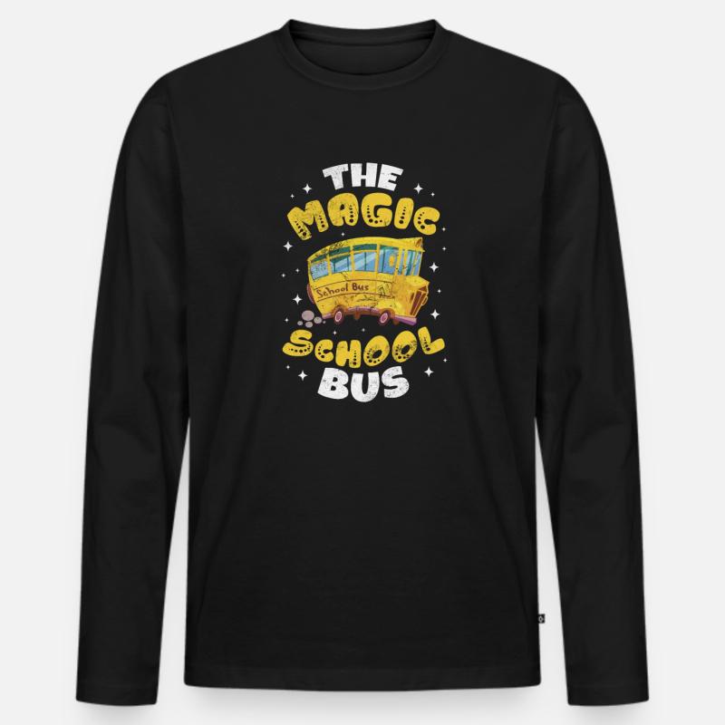 Busfahrer - Männer Premium Bio Langarmshirt - Schwarz