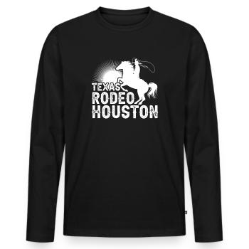 Cowboy Cowboy Boots Western Gift - Men's Premium Organic Long Sleeve Shirt - black - Front - Nico (187cm)
