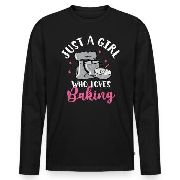 Cupcake - Männer Premium Bio Langarmshirt - Schwarz - Vorne - Nico (187cm)